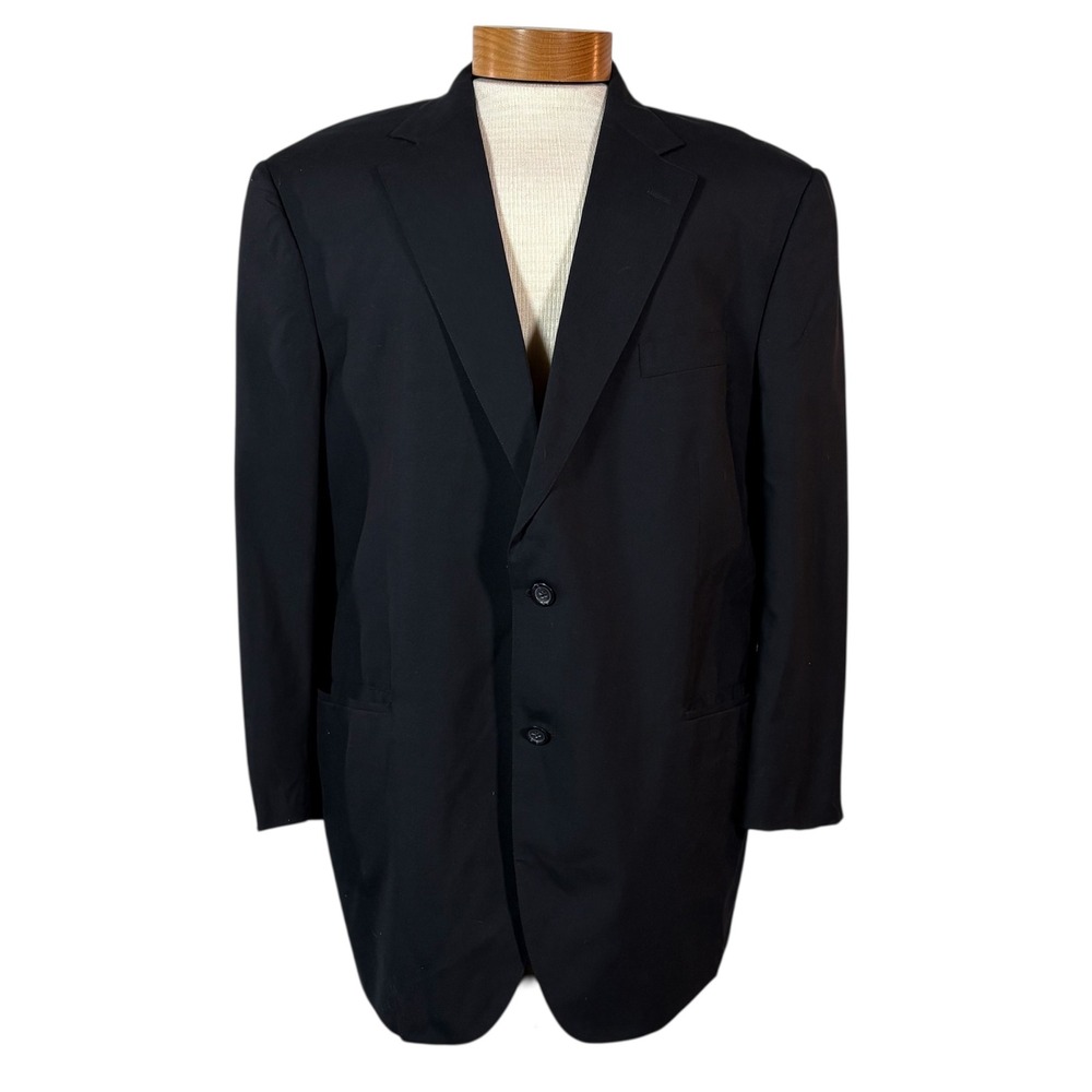 Brooks Brothers Brooksease 100% Wool Suit Jacket Men's 48R Navy Preppy Event‎
